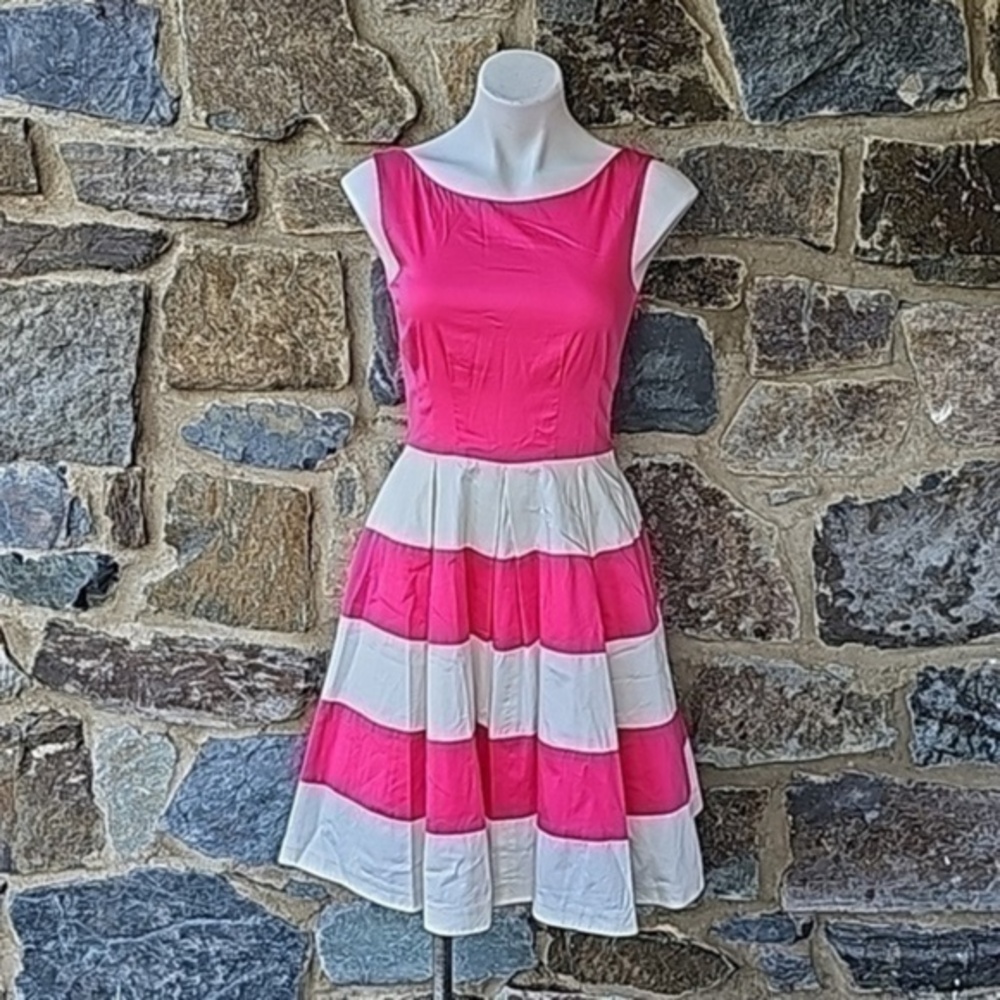 Kate Spade Celina Dress Sleeveless Pink/White Size 2